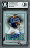 Julio Rodriguez Autographed 2022 Bowman Platinum Renowned Rookies Rookie Card #RR17 Seattle Mariners Beckett BAS #16706202