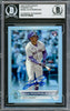 Julio Rodriguez Autographed 2022 Topps Update Rainbow Foil Rookie Card #US44 Seattle Mariners Beckett BAS #16706554