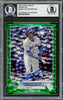 Julio Rodriguez Autographed 2022 Topps Update Green Foil Rookie Card #US44 Seattle Mariners #390/499 Beckett BAS #16706343