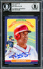 Juan Soto Autographed 2020 Donruss Diamond Kings Yello Card #23 New York Mets Beckett BAS #16704020