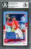 Juan Soto Autographed 2020 Donruss Optic Blue & White Prizm Card #161 New York Mets Beckett BAS #16704135