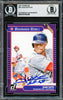 Juan Soto Autographed 2021 Donruss Diamond Kings Card #20 New York Mets Beckett BAS #16704309