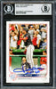 Juan Soto Autographed 2022 Topps Opening Day Card #150 New York Mets Beckett BAS #16704895