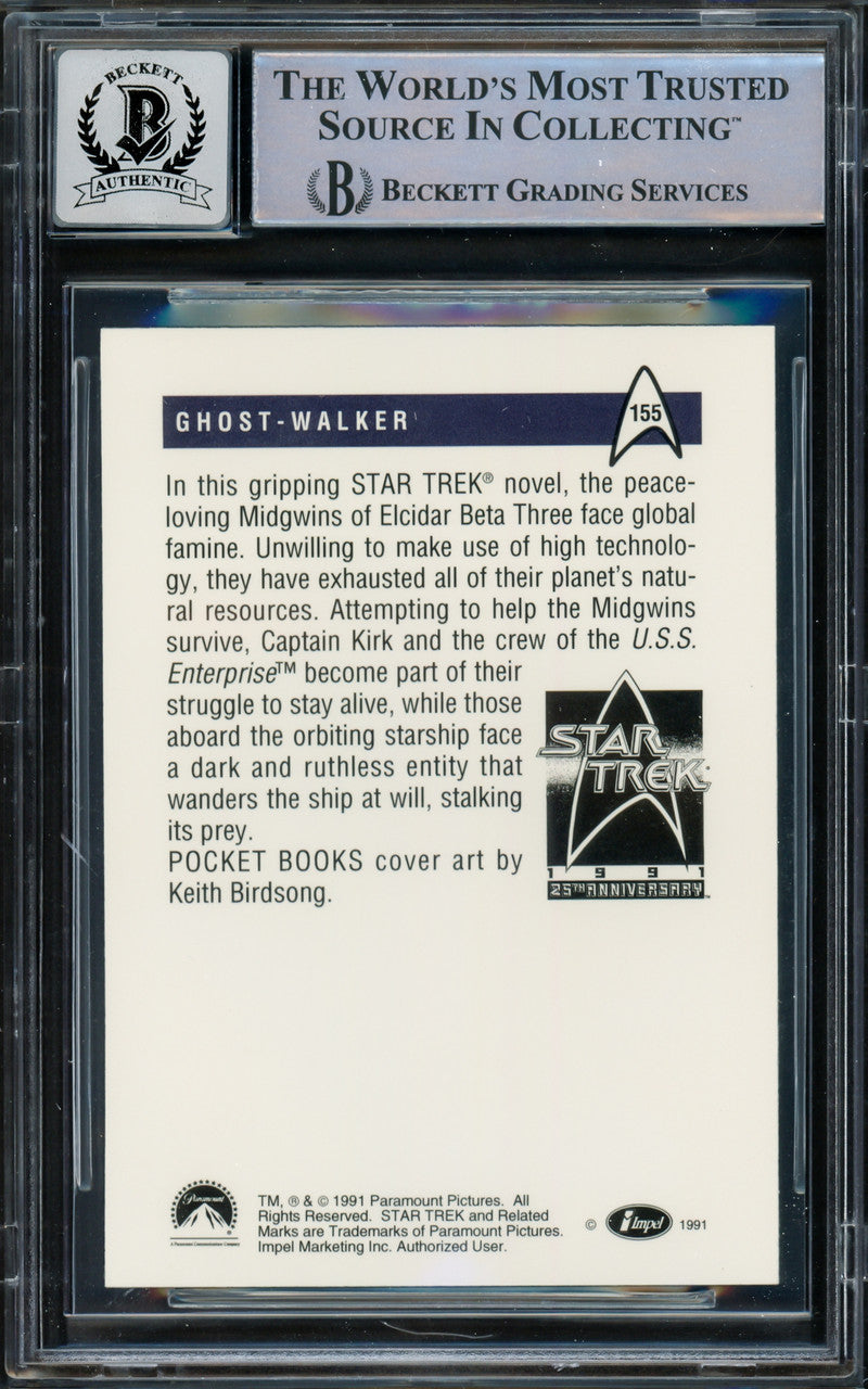 William Shatner Autographed 1991 Impel 25th Anniversary Card #155 Star Trek Captain Kirk Auto Grade Gem Mint 10 Beckett BAS #16580495