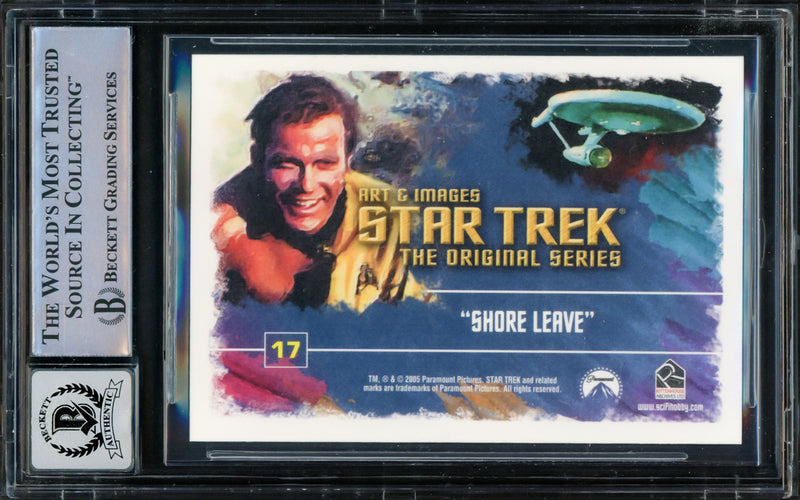 William Shatner Autographed 2005 Rittenhouse Art & Images Card #17 Star Trek Captain Kirk Auto Grade Gem Mint 10 The Original Series Beckett BAS #16580709
