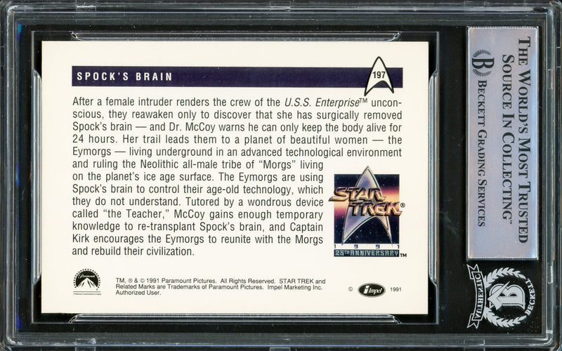 William Shatner Autographed 1991 Impel 25th Anniversary Card #197 Star Trek Captain Kirk Beckett BAS #16581103