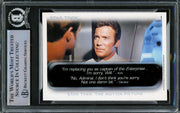 William Shatner Autographed 2010 Rittenhouse Quotable Card #1 Star Trek Captain Kirk Beckett BAS #16581154
