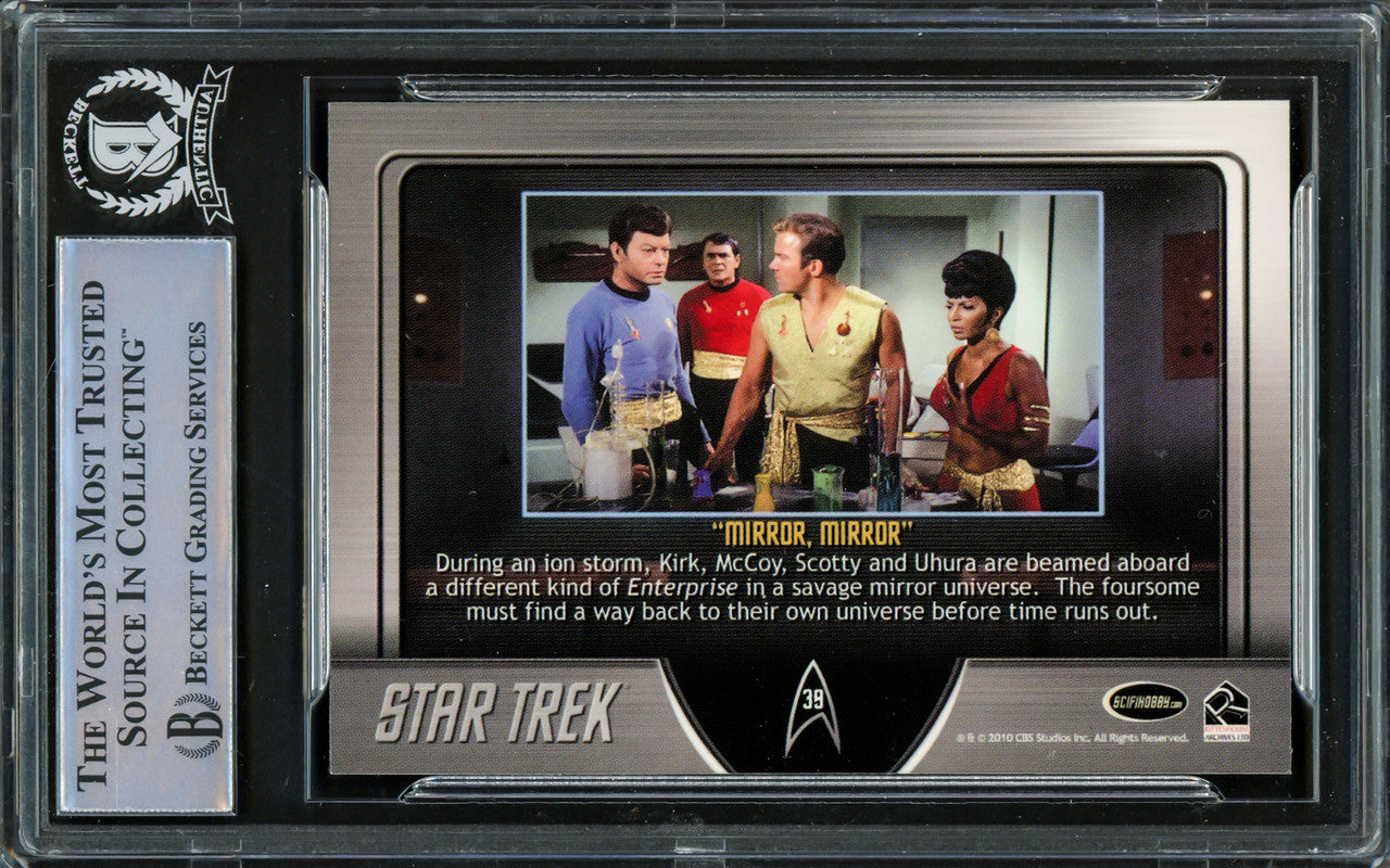William Shatner Autographed 2010 Rittenhouse Card #39 Star Trek Captain Kirk Beckett BAS #16581157