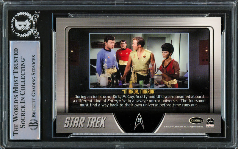 William Shatner Autographed 2010 Rittenhouse Card #39 Star Trek Captain Kirk Beckett BAS #16581157