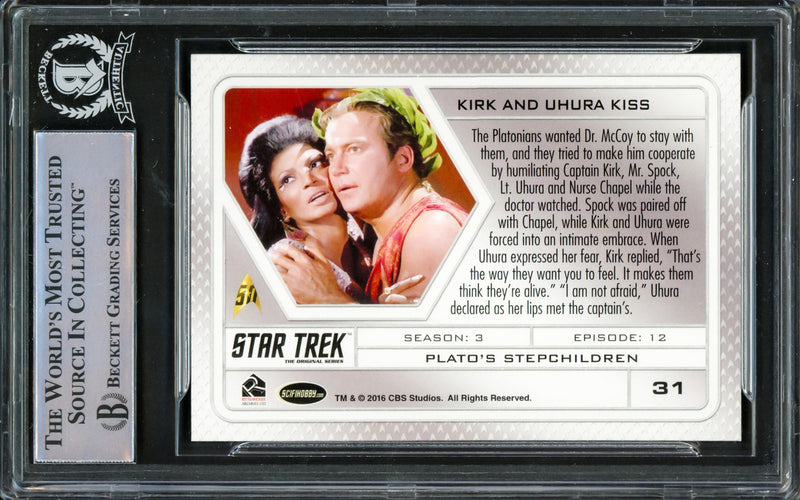 William Shatner Autographed 2017 Rittenhouse Card #31 Star Trek Captain Kirk The Original Series 50th Anniversary Beckett BAS #16581158