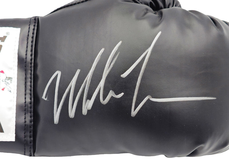 Mike Tyson Autographed Black Everlast Boxing Glove (Right Handed RH, Silver) JSA Stock #228079
