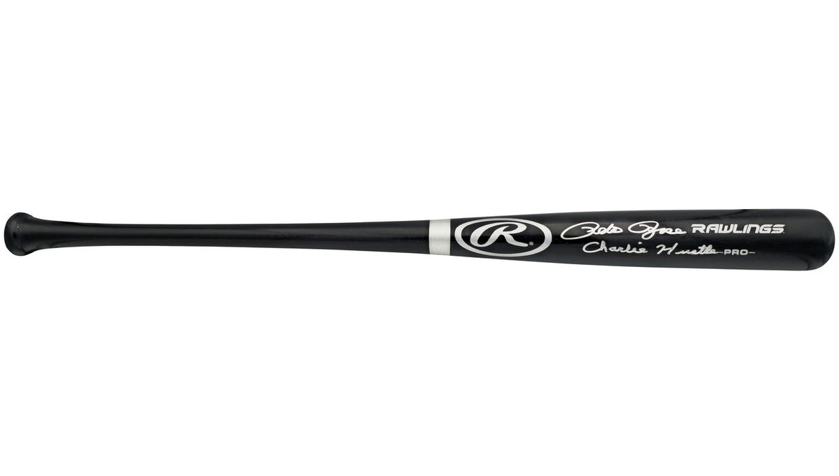 Pete Rose Autographed Black Rawlings Pro Baseball Bat Cincinnati Reds "Charlie Hustle" JSA Stock #228087