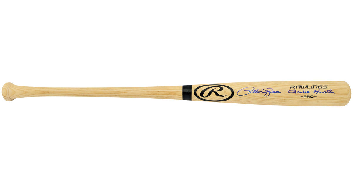 Pete Rose Autographed Blonde Rawlings Pro Baseball Bat Cincinnati Reds "Charlie Hustle" PR Holo Stock #228084