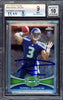 Russell Wilson Autographed 2012 Topps Chrome Rookie Card #40A Seattle Seahawks BGS 9 Auto Grade Gem Mint 10 Beckett BAS Stock #214866