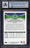 Russell Wilson Autographed 2012 Topps Gold Rookie Card #165 Seattle Seahawks Auto Grade Gem Mint 10 Beckett BAS #15531240