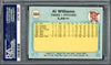 Al Williams Autographed 1982 Fleer Card #564 Minnesota Twins PSA/DNA #25791393