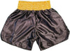 Floyd Mayweather Jr Autographed Black & Gold Boxing Trunks JSA Stock #228781