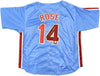 Philadelphia Phillies Pete Rose Autographed Blue & Red Baseball Jersey PR Holo Stock #228779