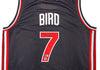 Team USA Larry Bird Autographed Blue Basketball Jersey Beckett BAS QR Stock #228094