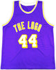 Los Angeles Lakers Jerry West Autographed Purple Basketball Jersey JSA Stock #228803