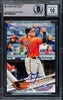 Manny Machado Autographed 2017 Topps Opening Day Card #80 Baltimore Orioles Auto Grade Gem Mint 10 Beckett BAS Stock #228983