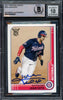 Juan Soto Autographed 2021 Topps Big League Card #225 New York Mets Auto Grade Gem Mint 10 Beckett BAS Stock #229021
