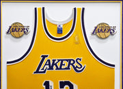 Los Angeles Lakers Wilt Chamberlain Autographed Framed Yellow Champion Jersey PSA/DNA #AE02265