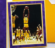 Los Angeles Lakers Wilt Chamberlain Autographed Framed Yellow Champion Jersey PSA/DNA #AE02265