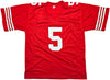 San Francisco 49ers Trey Lance Autographed Red Jersey Beckett BAS Witness Stock #215020