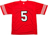 San Francisco 49ers Trey Lance Autographed Red Jersey Beckett BAS Witness Stock #215019