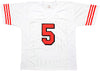 San Francisco 49ers Trey Lance Autographed White Jersey Beckett BAS Witness Stock #215021