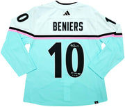 Seattle Kraken Matty Beniers Autographed White Adidas 2023 All Star Game Jersey Size 54 "1st ASG 2-4-23" Fanatics Holo Stock #215324