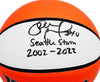 Sue Bird Autographed Authentic White Panel Indoor/Outdoor Basketball Seattle Storm "Seattle Storm 2002-2022" Beckett BAS QR Stock #214845
