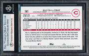 Elly De La Cruz Autographed 2024 Topps Rookie Card #141 Cincinnati Reds Beckett BAS Stock #239926