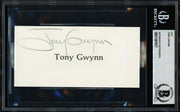 Tony Gwynn Autographed 2.5x5 Cut Signature San Diego Padres Beckett BAS Stock #239933