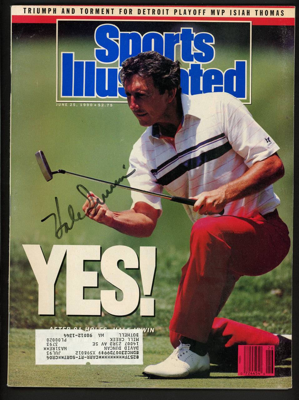Hale Irwin Autographed Sports Illustrated Magazine SKU #241290