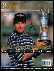 Justin Leonard Autographed British Open Magazine SKU #241293