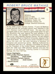 Bob Mathias Autographed 1991 Impel U.S. Olympics Card #5 SKU #240687