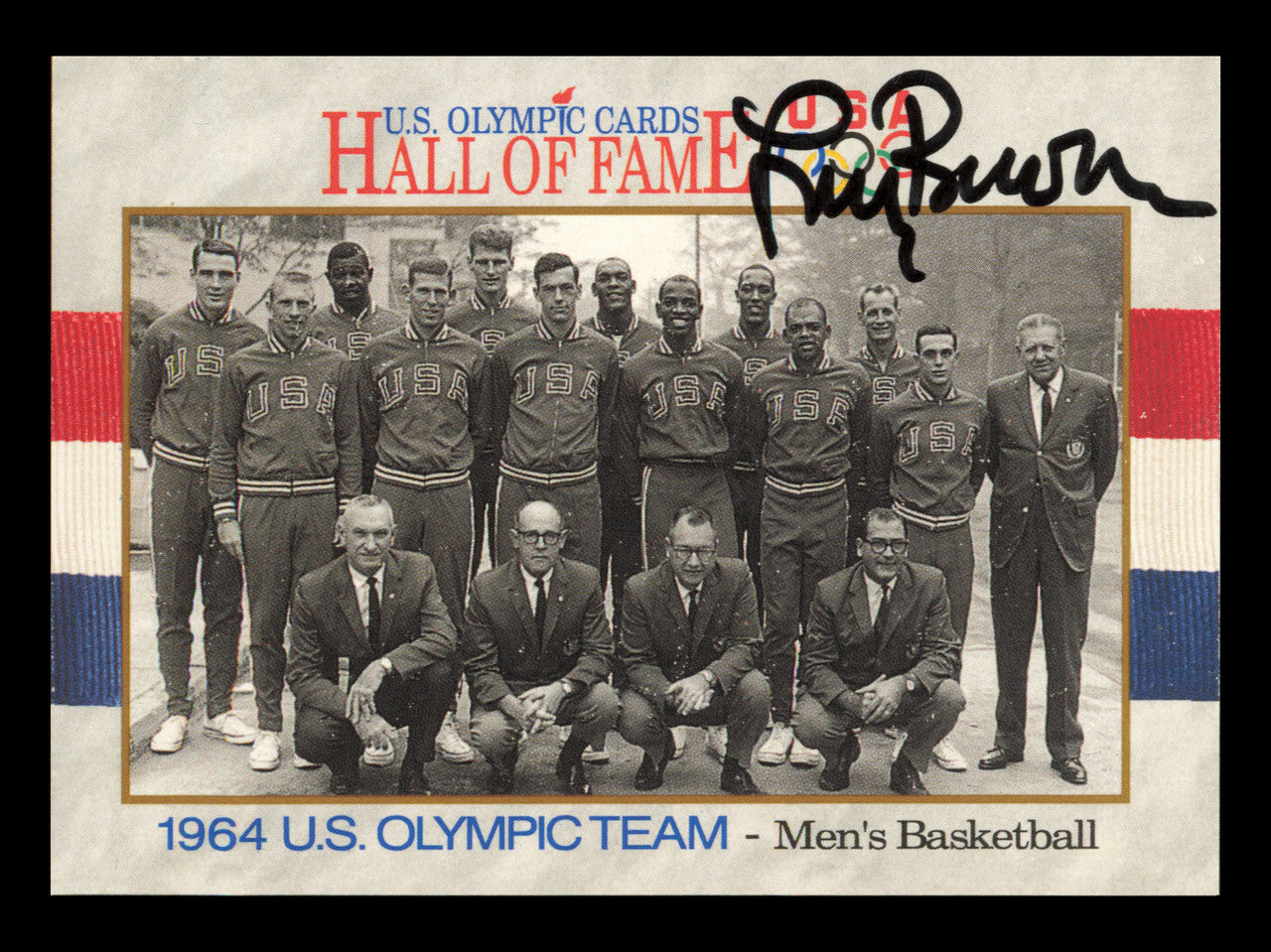 Larry Brown Autographed 1991 Impel Card #59 1964 Team USA Basketball SKU #240701