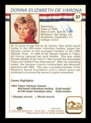 Donna De Varona Autographed 1991 Impel U.S. Olympics Card #37 SKU #240715