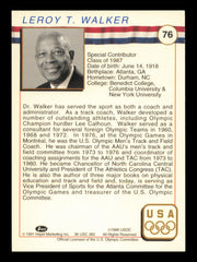 Leroy Walker Autographed 1991 Impel U.S. Olympics Card #76 SKU #240721