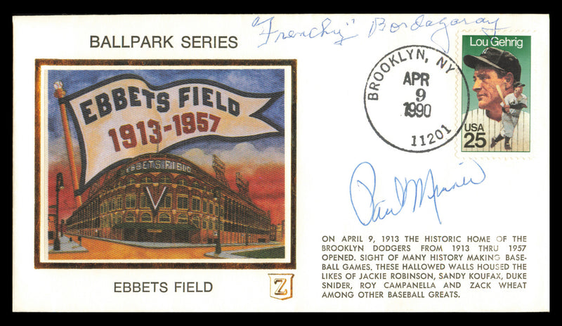 Frenchy Bordagaray & Paul Minner Autographed First Day Cover Brooklyn Dodgers SKU #240737