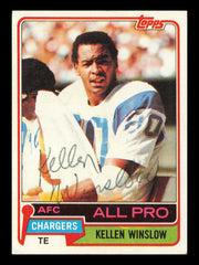 Kellen Winslow Autographed 1981 Topps Rookie Card #150 San Diego Chargers SKU #240746