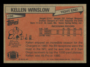 Kellen Winslow Autographed 1981 Topps Rookie Card #150 San Diego Chargers SKU #240746