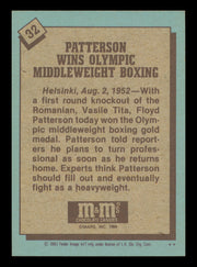 Floyd Patterson Autographed 1983 Topps M&M's Card #32 SKU #240748