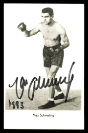Max Schmeling Autographed 3.5x5.5 Photo "1993" SKU #240761