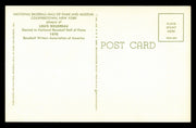 Lou Boudreau Autographed Hall of Fame HOF Plaque Postcard Cleveland Indians SKU #240846