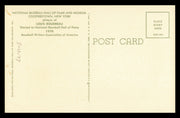 Lou Boudreau Autographed Hall of Fame HOF Plaque Postcard Cleveland Indians SKU #240850