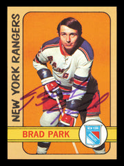 Brad Park Autographed 1972-73 Topps Card #30 New York Rangers SKU #240888