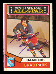 Brad Park Autographed 1974-75 O Pee Chee Card #131 New York Rangers SKU #240891